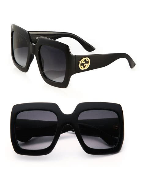 oversized glasses gucci|gucci 54mm oversized square sunglasses.